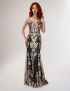 Prom Dresses Fitted Long Prom Formal Dress Black/Rosegold