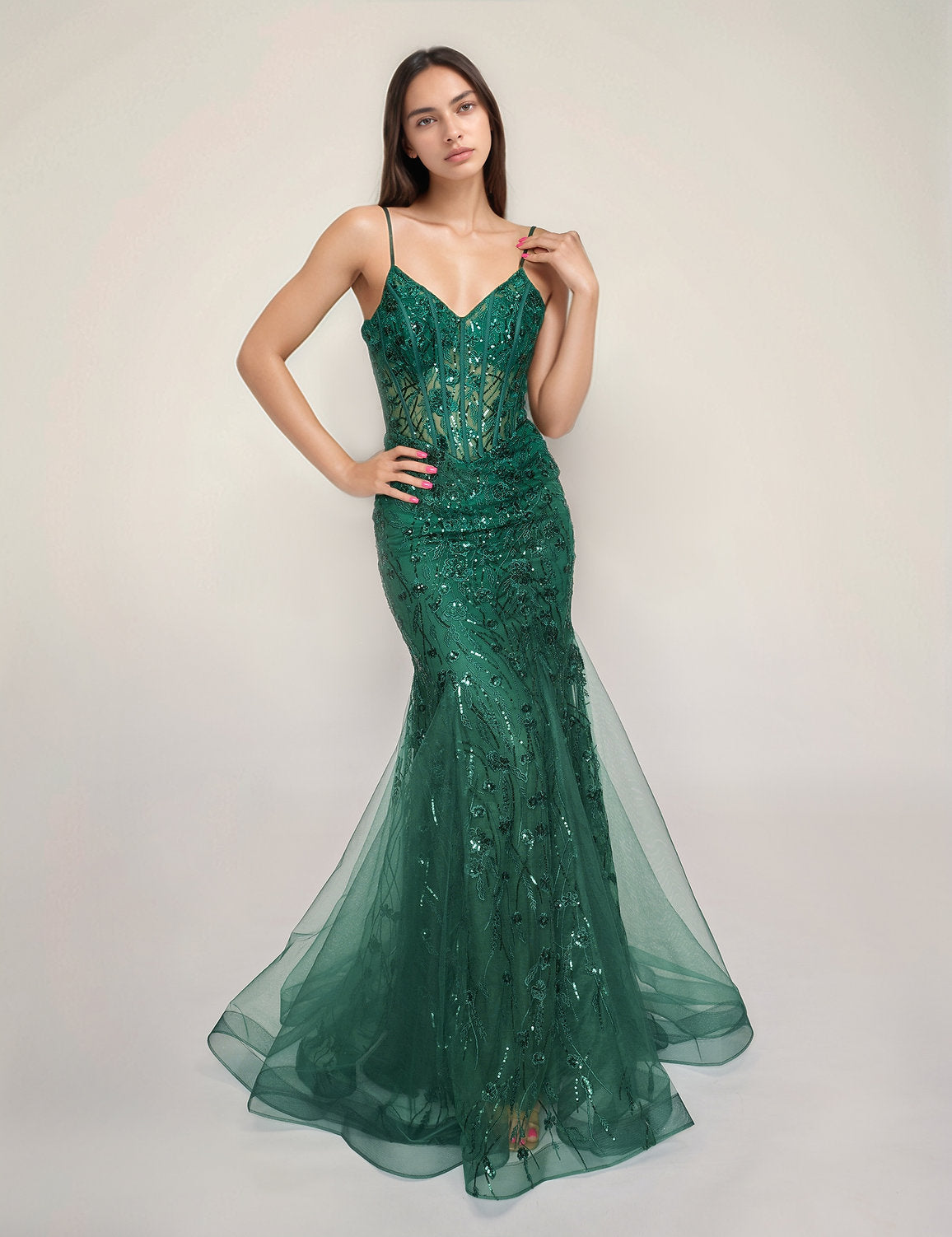 Prom Dresses Formal Long Mermaid Prom Dress Emerald