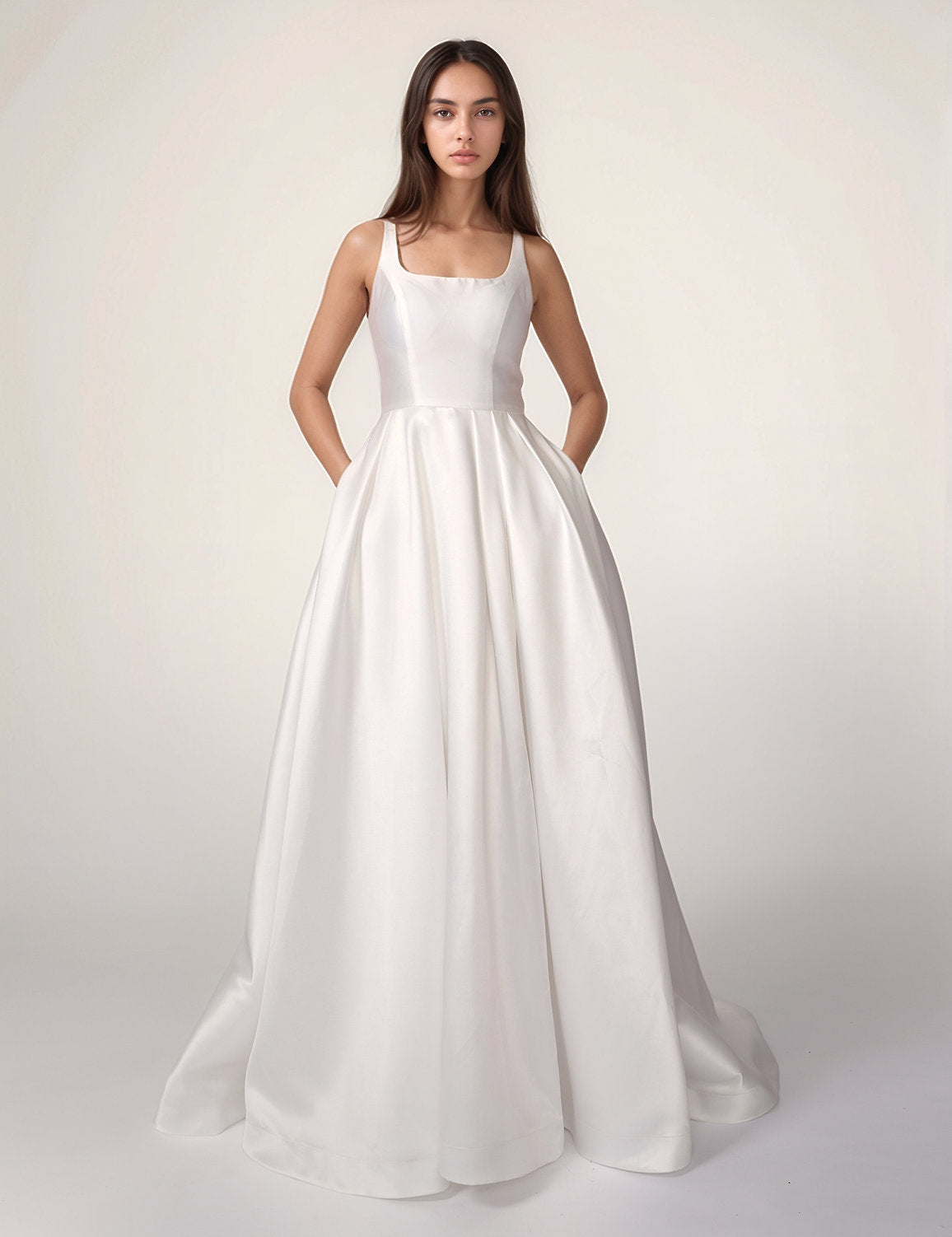 Wedding Dresses Long Bridal Gown A Line Wedding Dress Ivory