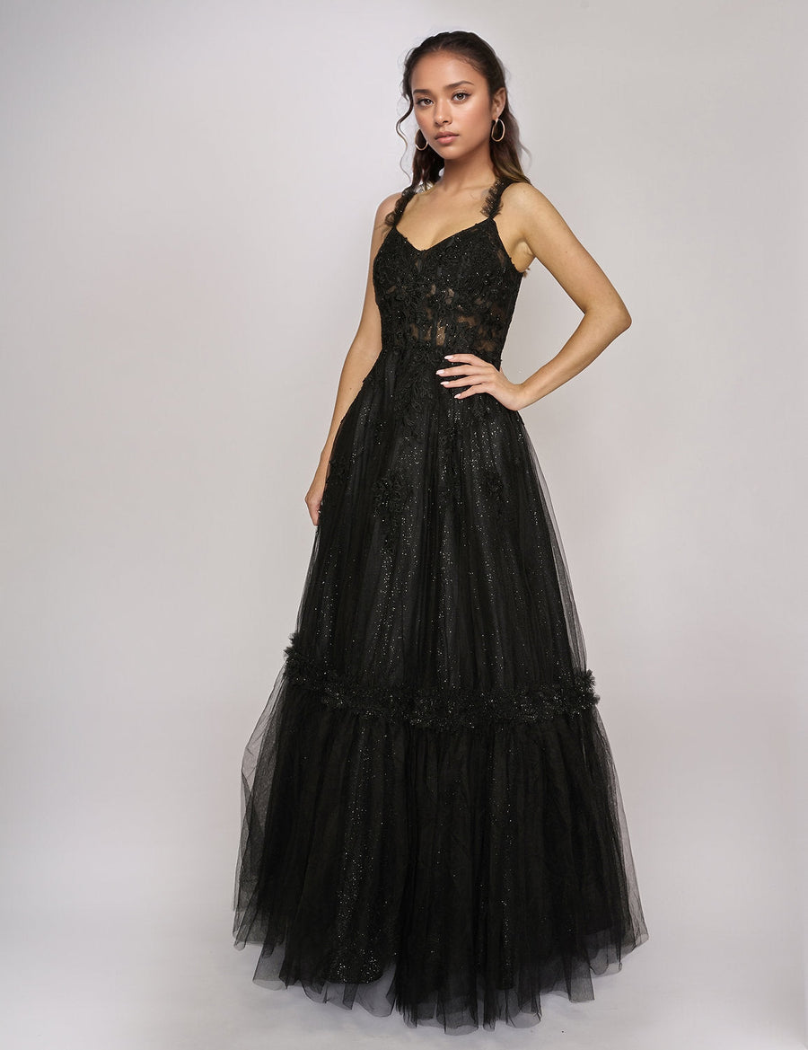 Prom Dresses Prom Long Formal Lace Dress Black