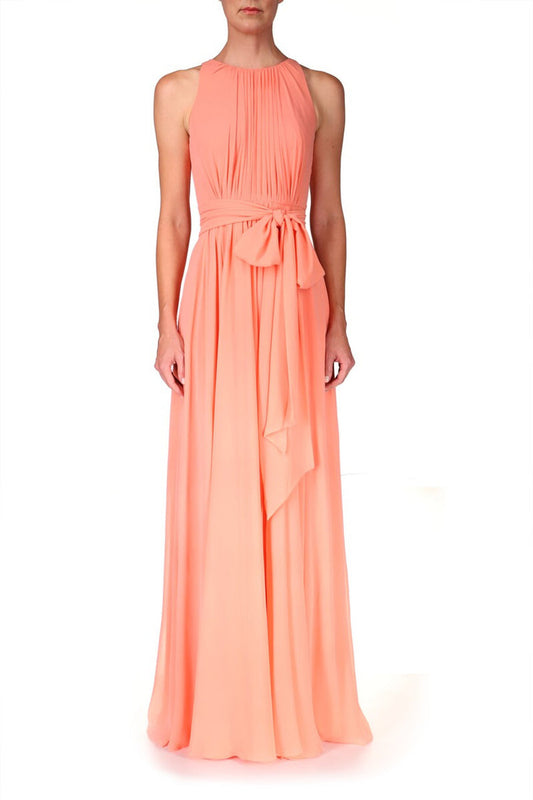 Cocktail Dresses Formal A Line Evening Long Dress Coral