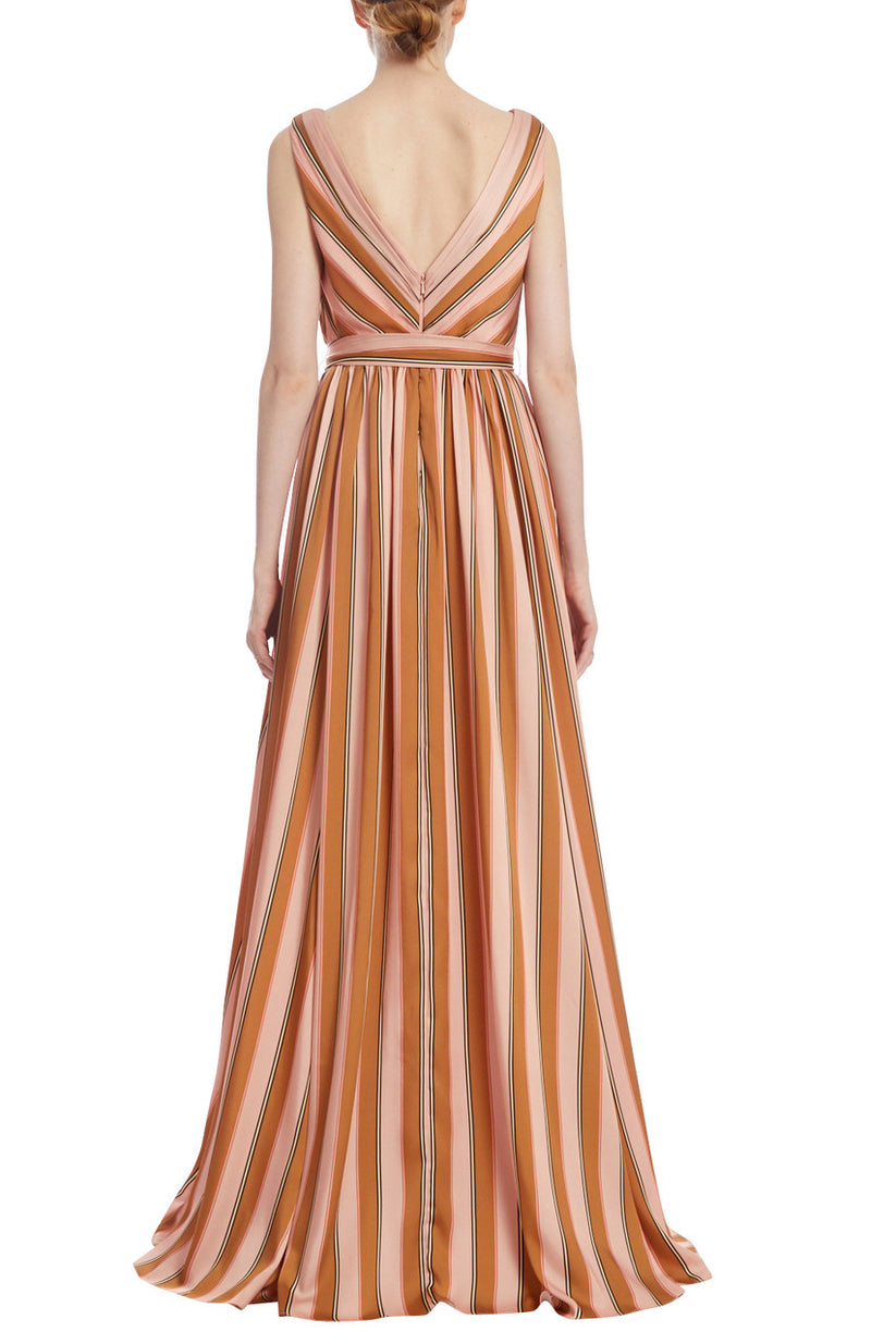 Formal Dresses Long Formal Stripe Evening Dress Blush Multi