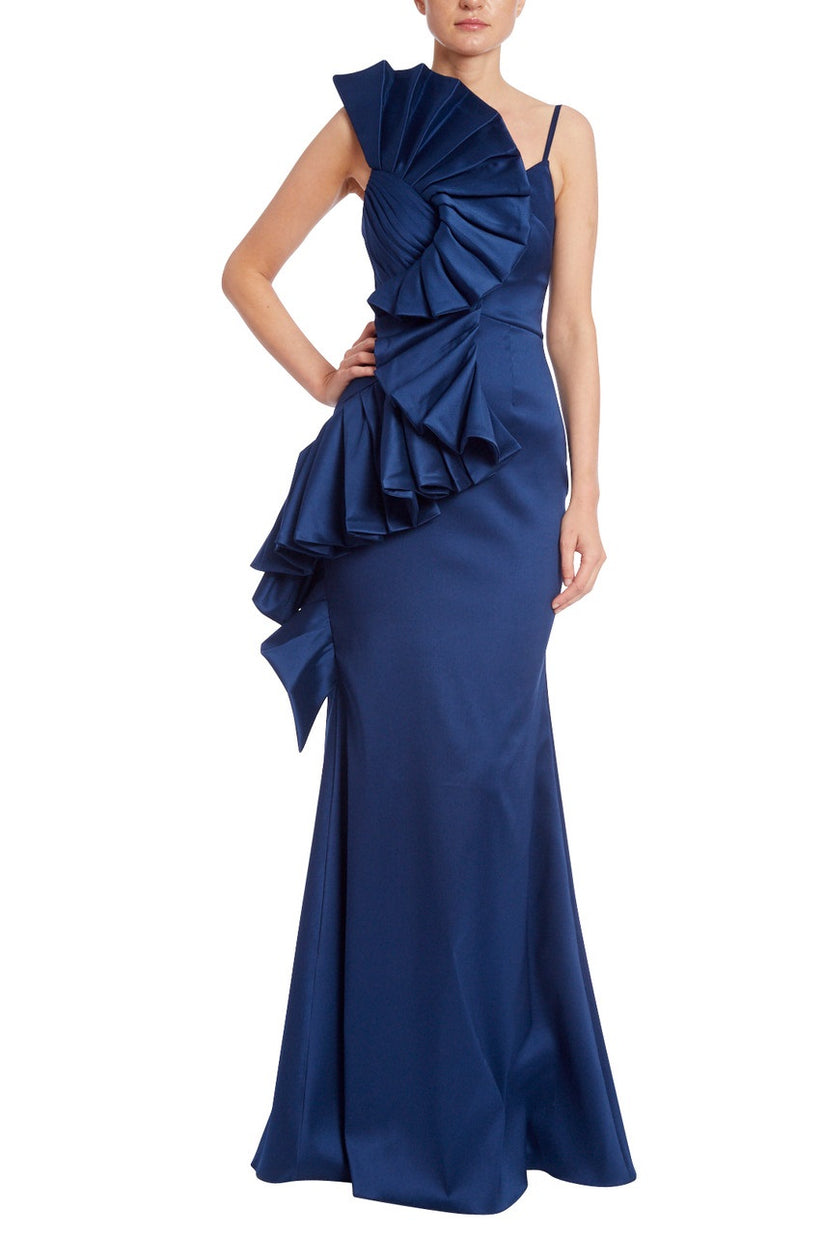 Formal Dresses Long Formal Pleated Evening Dress Midnight Blue