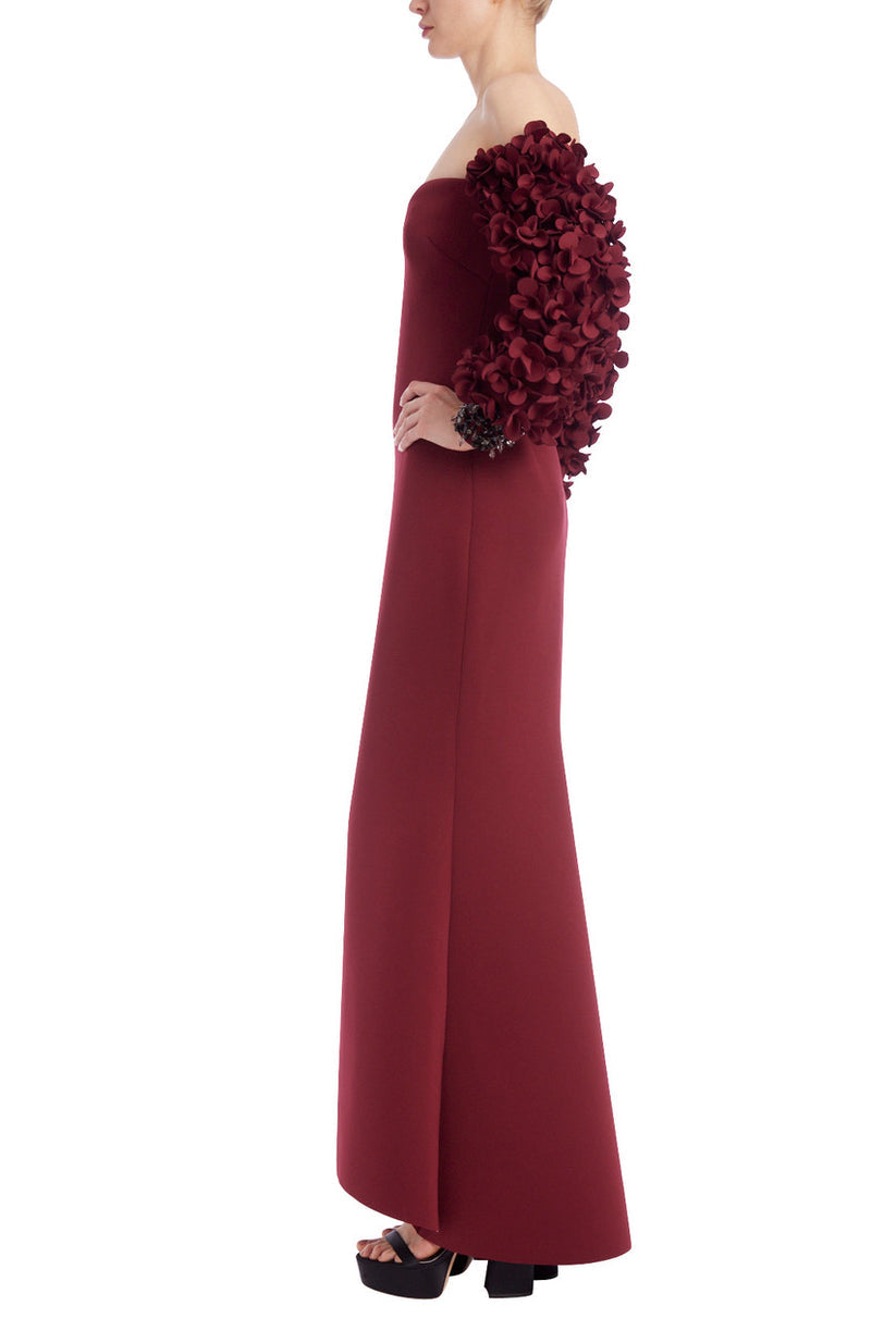 Formal Dresses Long Formal Petal Evening Gown Wine