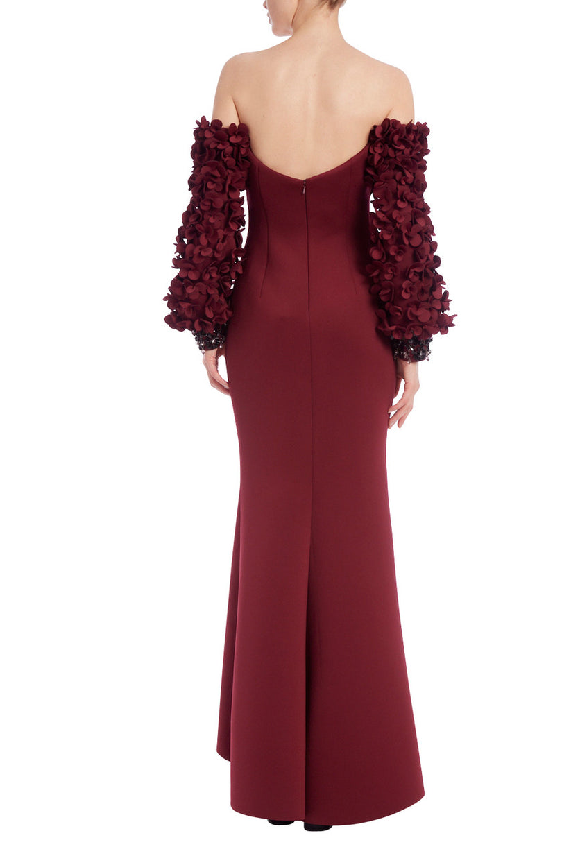 Formal Dresses Long Formal Petal Evening Gown Wine