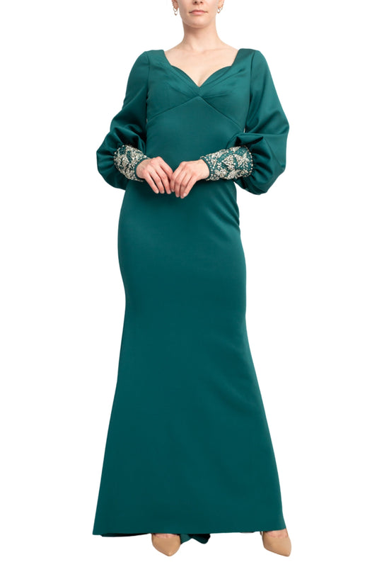 Formal Dresses Fitted Long Dress Dark Emerald