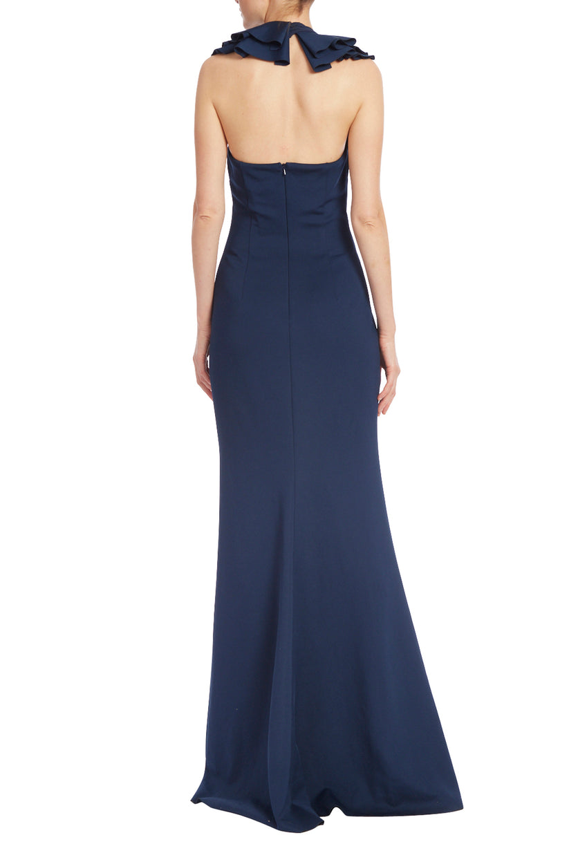 Formal Dresses Long Formal Ruffle Evening Dress Navy