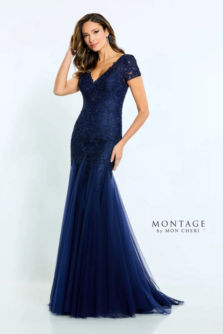 Formal Dresses Long Evening Gown Beaded Formal Dress Navy Blue