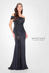 Formal Dresses Long Formal Beaded Lace Applique Evening Dress Black