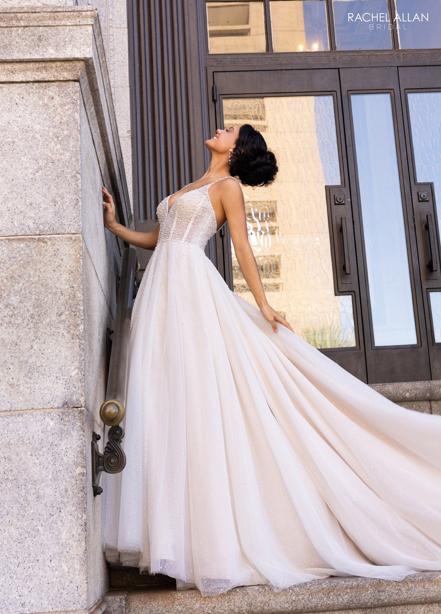 Wedding Dresses Glitter Long Beaded A Line Wedding Dress Ivory Almond Pink Nude