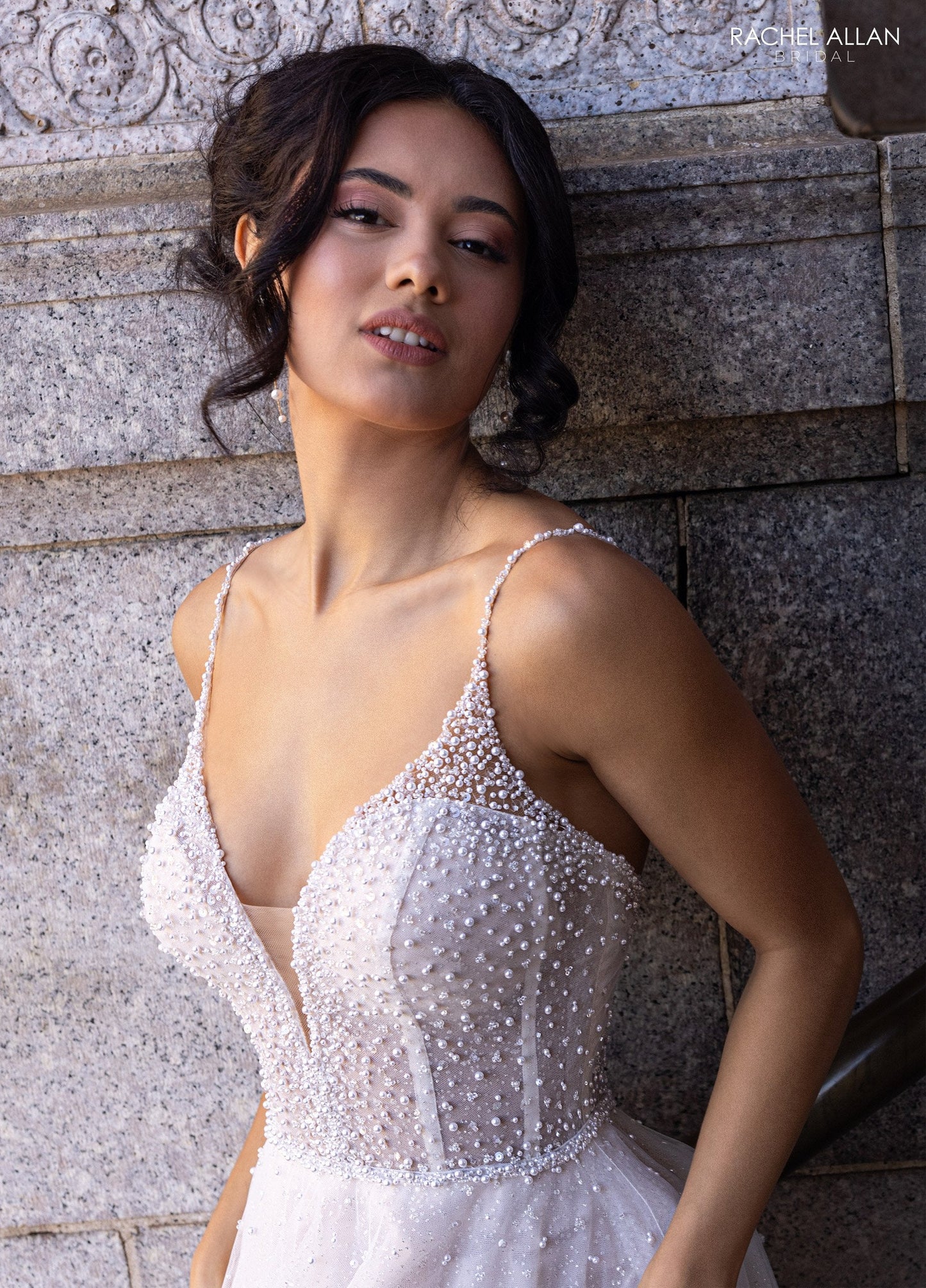 Wedding Dresses Glitter Long Beaded A Line Wedding Dress Ivory Almond Pink Nude