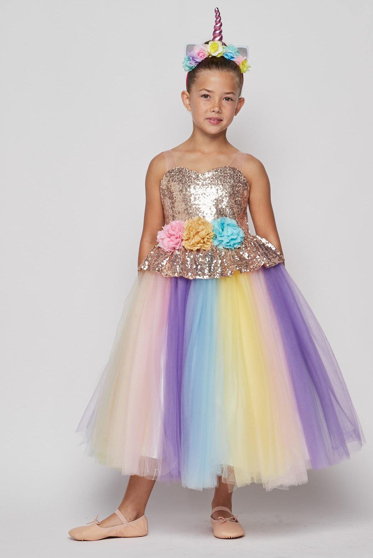 Flower Girls Dress Up Unicorn Tutu - The Dress Outlet Cinderella Couture