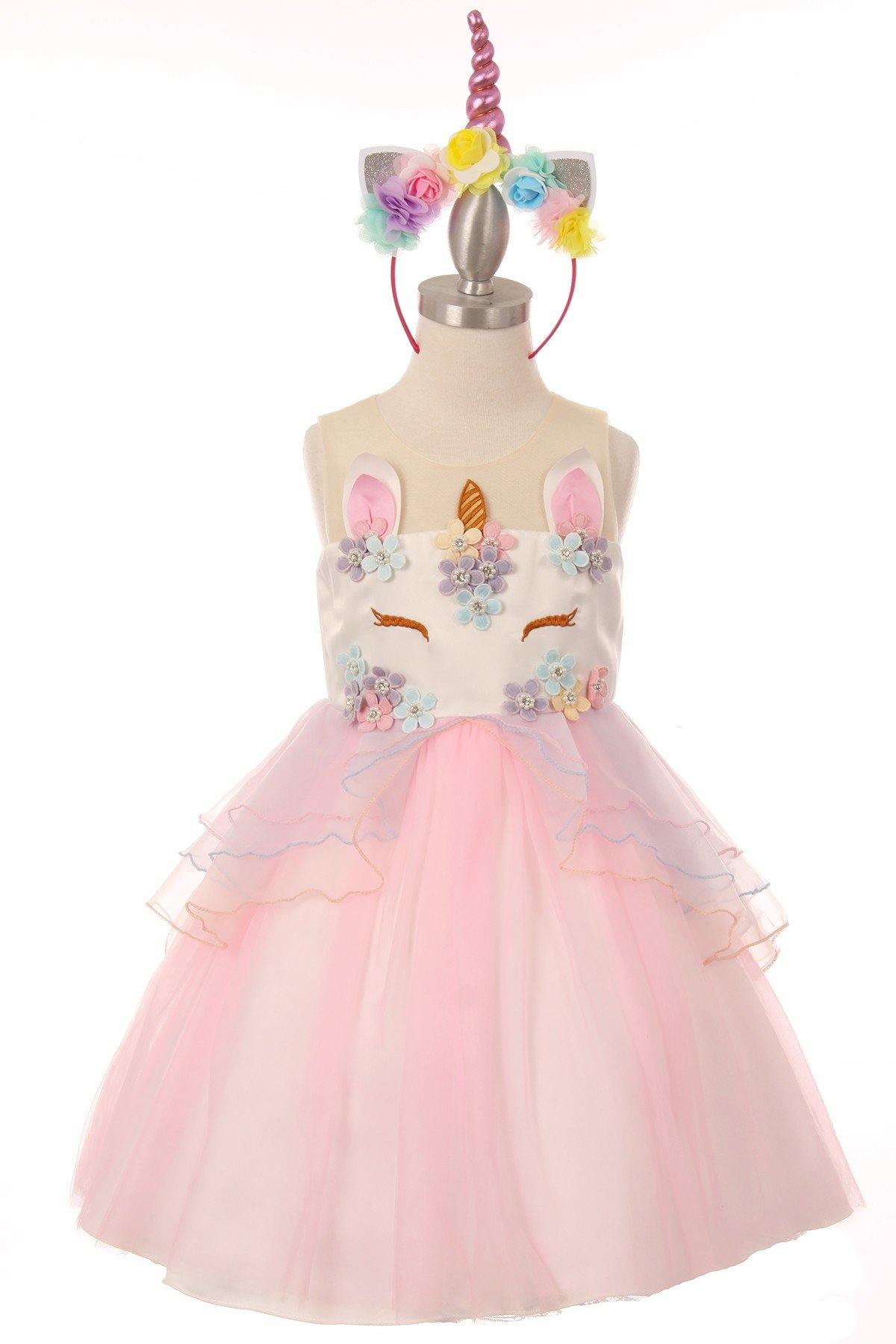 Flower Girls Dress Up Unicorn Tutu - The Dress Outlet Cinderella Couture