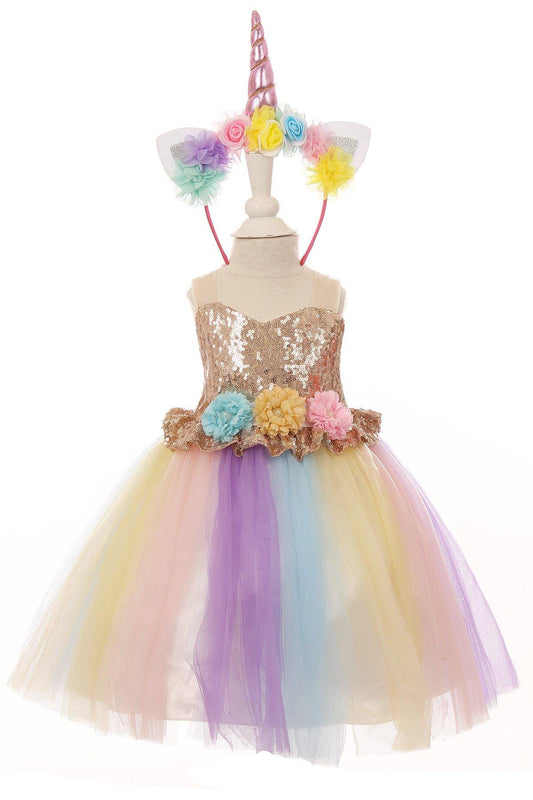 Flower Girls Dress Up Unicorn Tutu - The Dress Outlet Cinderella Couture