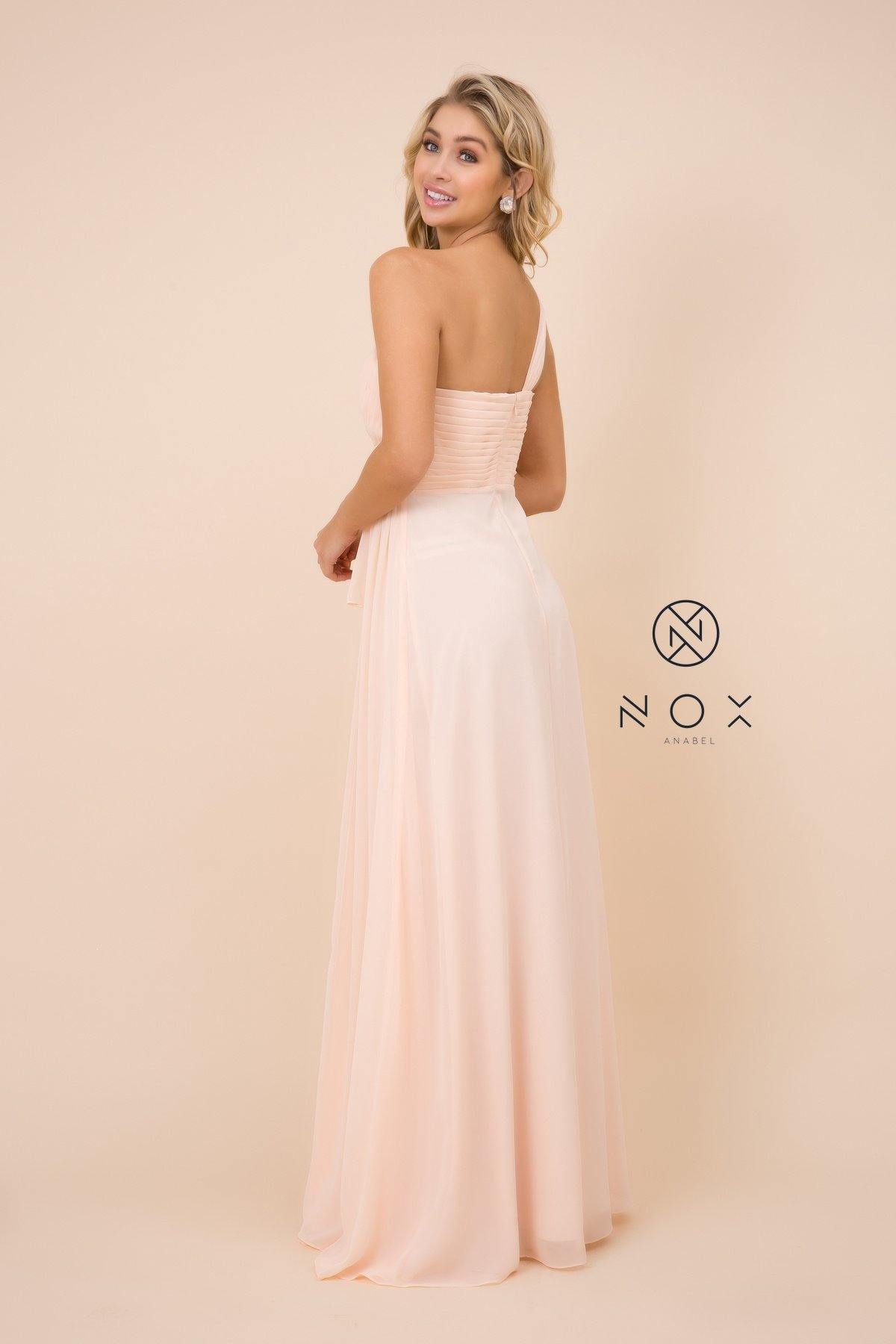 Formal Long Bridesmaid Dress Nude