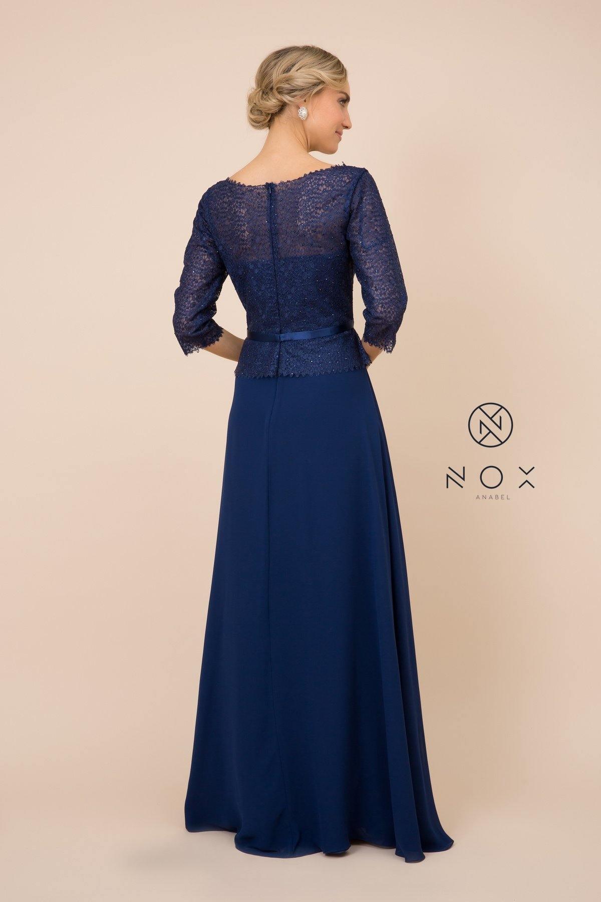 Formal Long Dress Navy Blue - The Dress Outlet The Dress Outlet