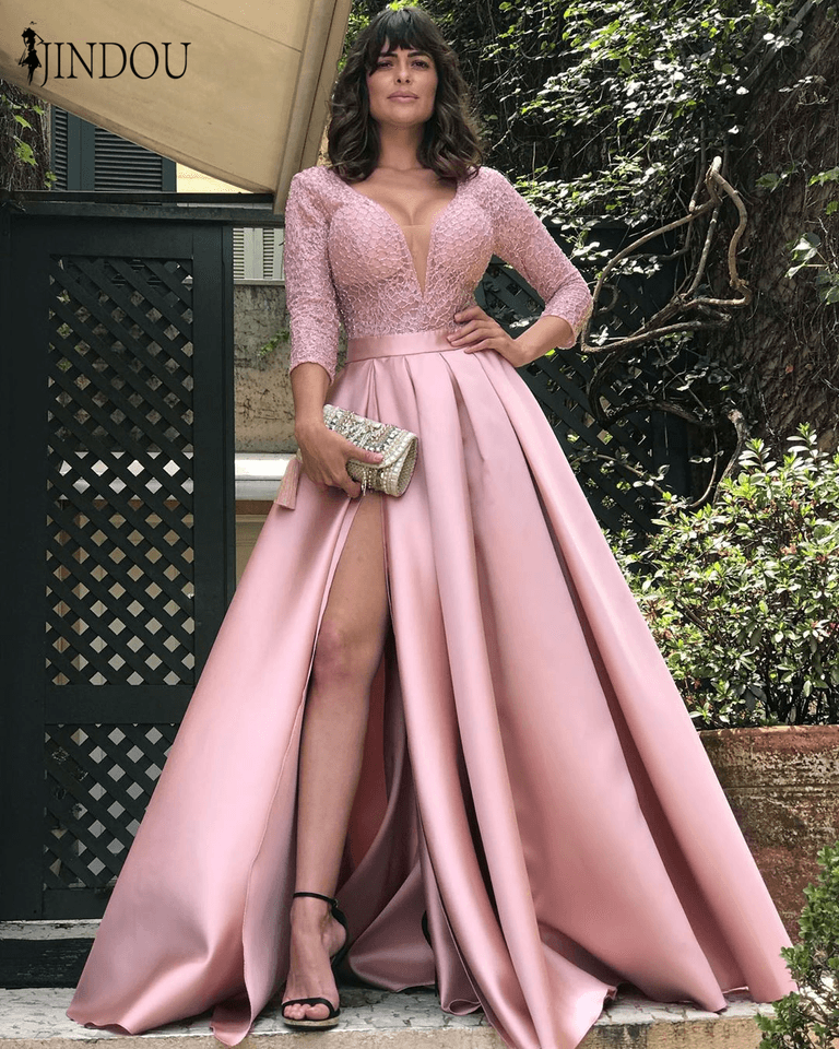 Formal Long Quarter Sleeve Dress Sample Size - The Dress Outlet