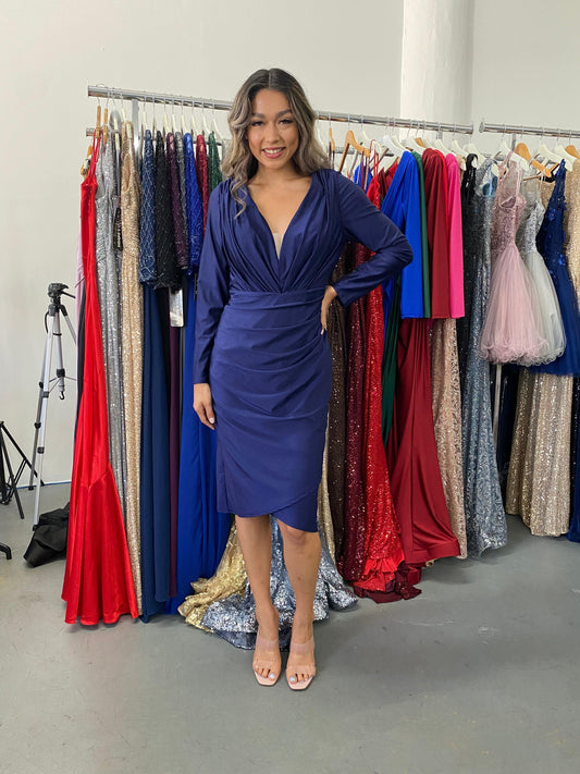 Formal Long Sleeve Short Dress Sale - The Dress Outlet