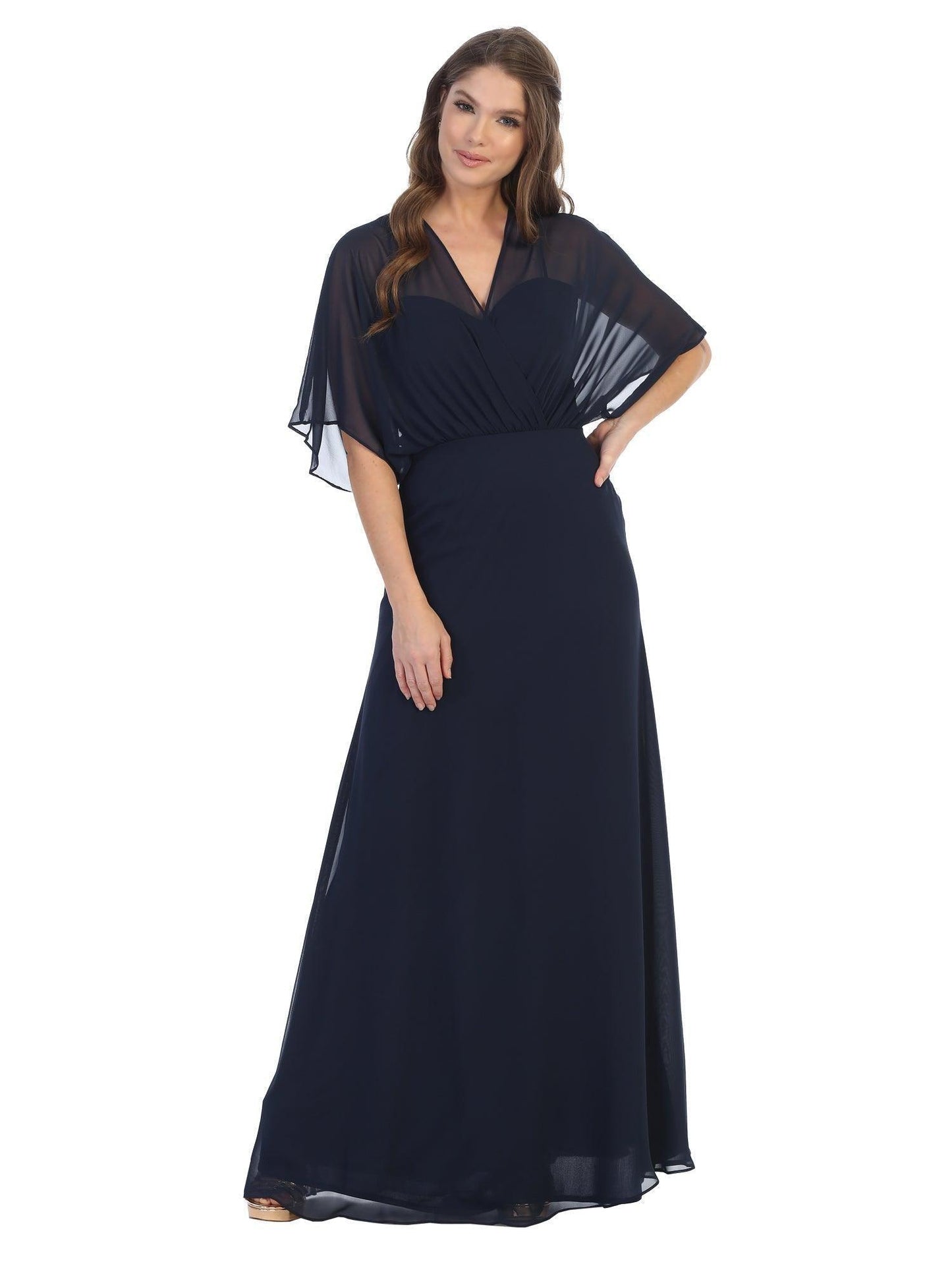 Formal Mother of the Bride Draped Chiffon Gown Sale - The Dress Outlet