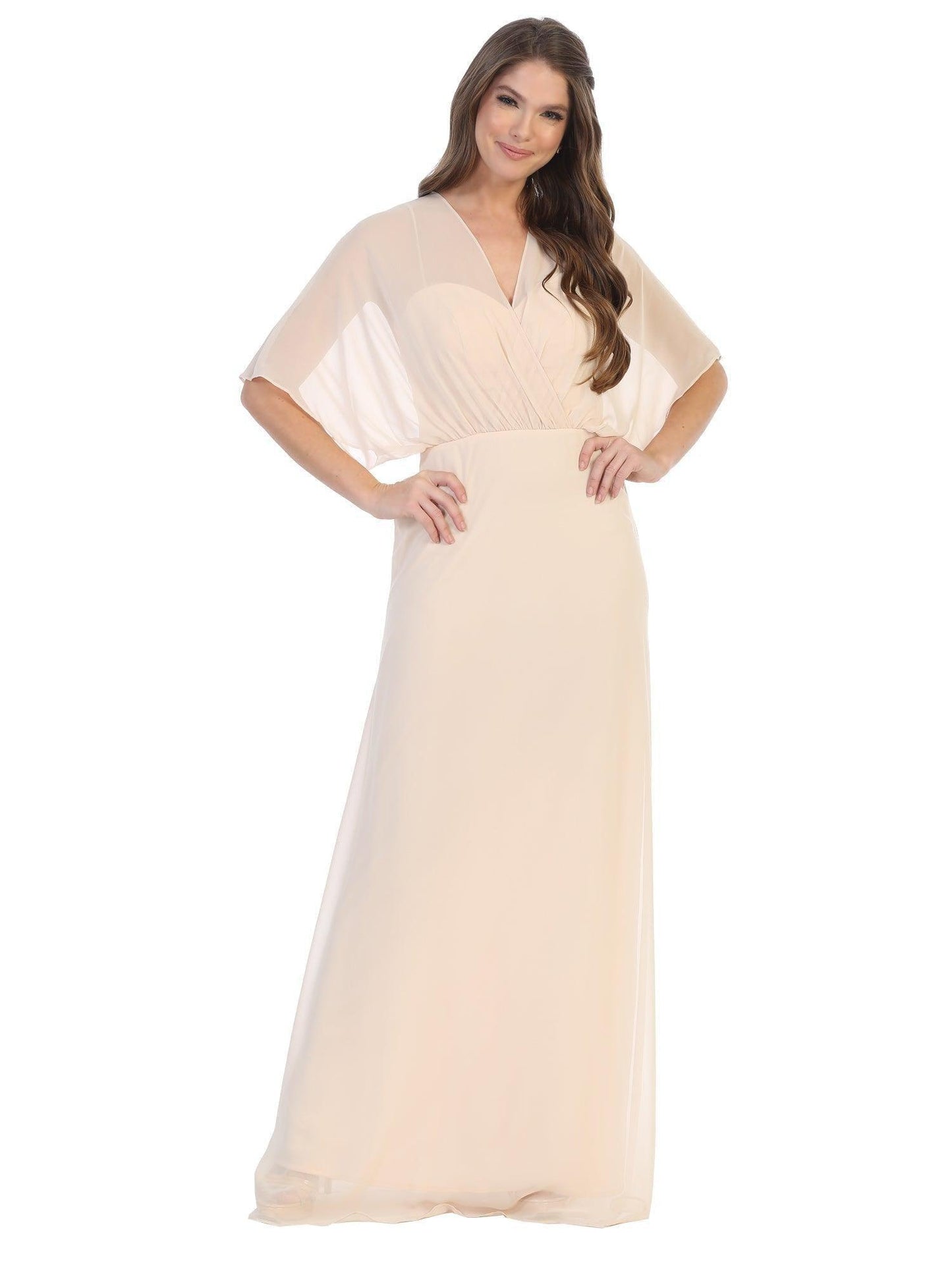 Formal Mother of the Bride Draped Chiffon Gown Sale - The Dress Outlet