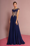 Formal Plus Size Long Dress Mother of the Bride Navy