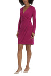 Cocktail Dresses Short Fitted Long Sleeve Cocktail Dress Orchid
