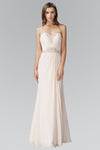 Strapless Sweetheart Long Formal Dress - The Dress Outlet Elizabeth K Peach