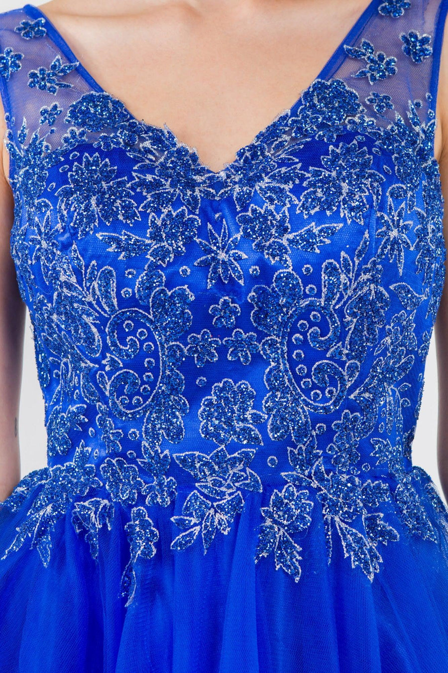 Glitter A Line Short Homecoming Dress - The Dress Outlet