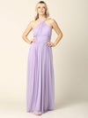 Halter Long Bridesmaid Dress Lilac