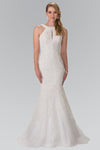 Halter Neck Mermaid Tulle Long Wedding Dress - The Dress Outlet Elizabeth K