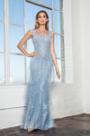 Homecoming Long Sleeveless Lace Prom Dress - The Dress Outlet Elizabeth K