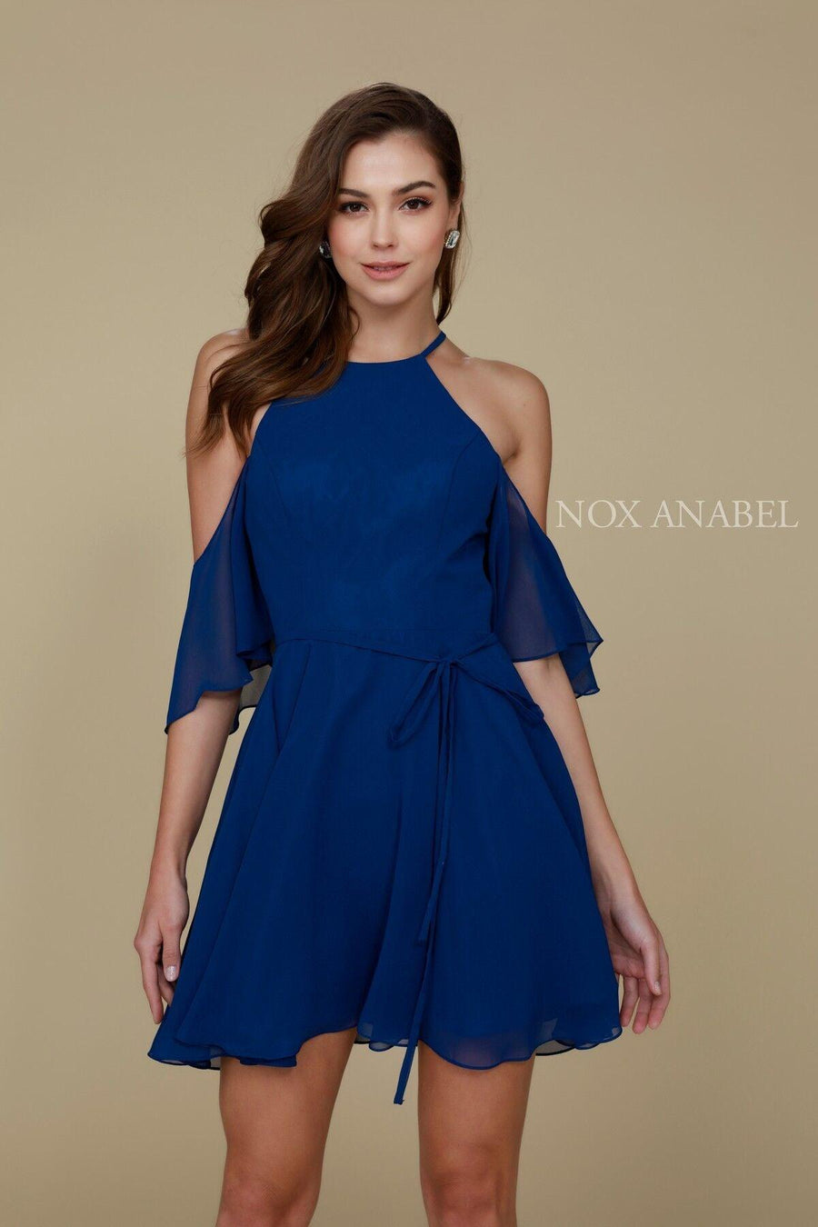 Homecoming Short Cocktail Party Chiffon Dress - The Dress Outlet Nox Anabel
