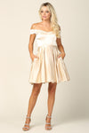 Homecoming Short Off Shoulder Cocktail Dress - The Dress Outlet