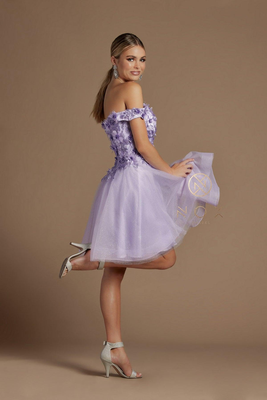 Homecoming Short Off Shoulder Cocktail Dress - The Dress Outlet