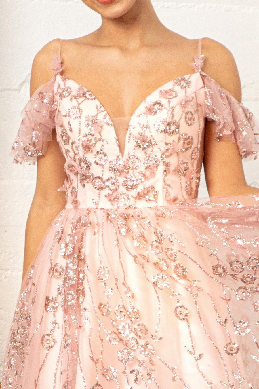 Homecoming Short Off Shoulder Mesh Cocktail Dress - The Dress Outlet