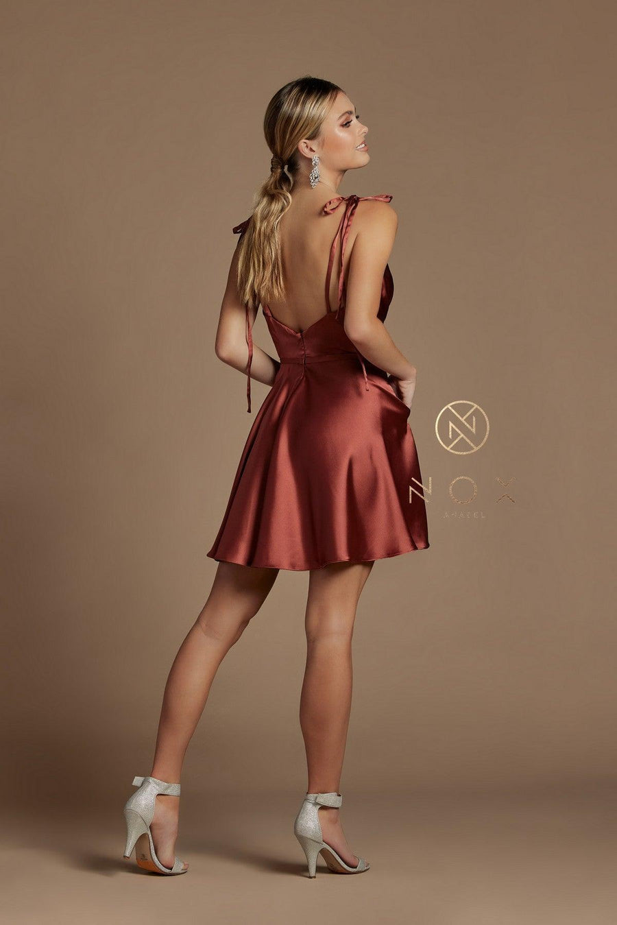 Homecoming Short Spaghetti Strap Cocktail Dress - The Dress Outlet