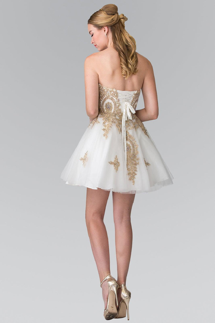 Homecoming Short Strapless Prom Cocktail Dress - The Dress Outlet