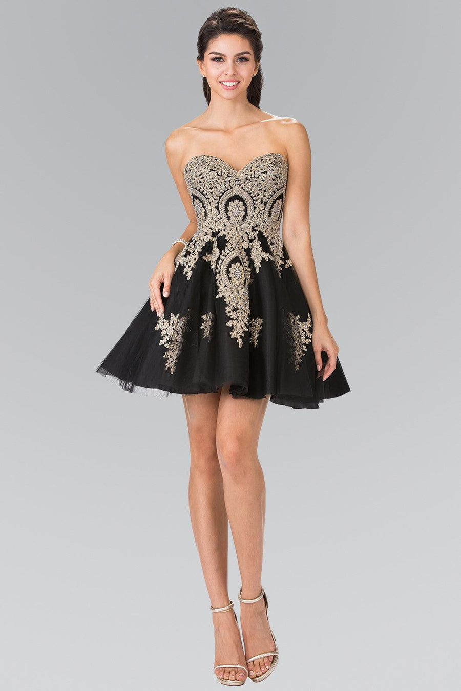 Homecoming Short Strapless Prom Cocktail Dress - The Dress Outlet