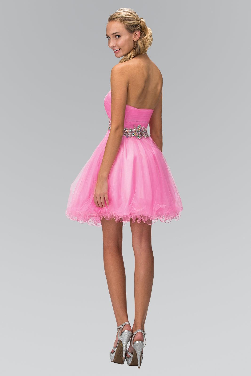 Homecoming Strapless Short Prom Dress - The Dress Outlet