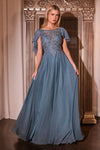 Mother of the Bride Dresses Formal Long A Line Mother of the Bide Dress Smoky Blue