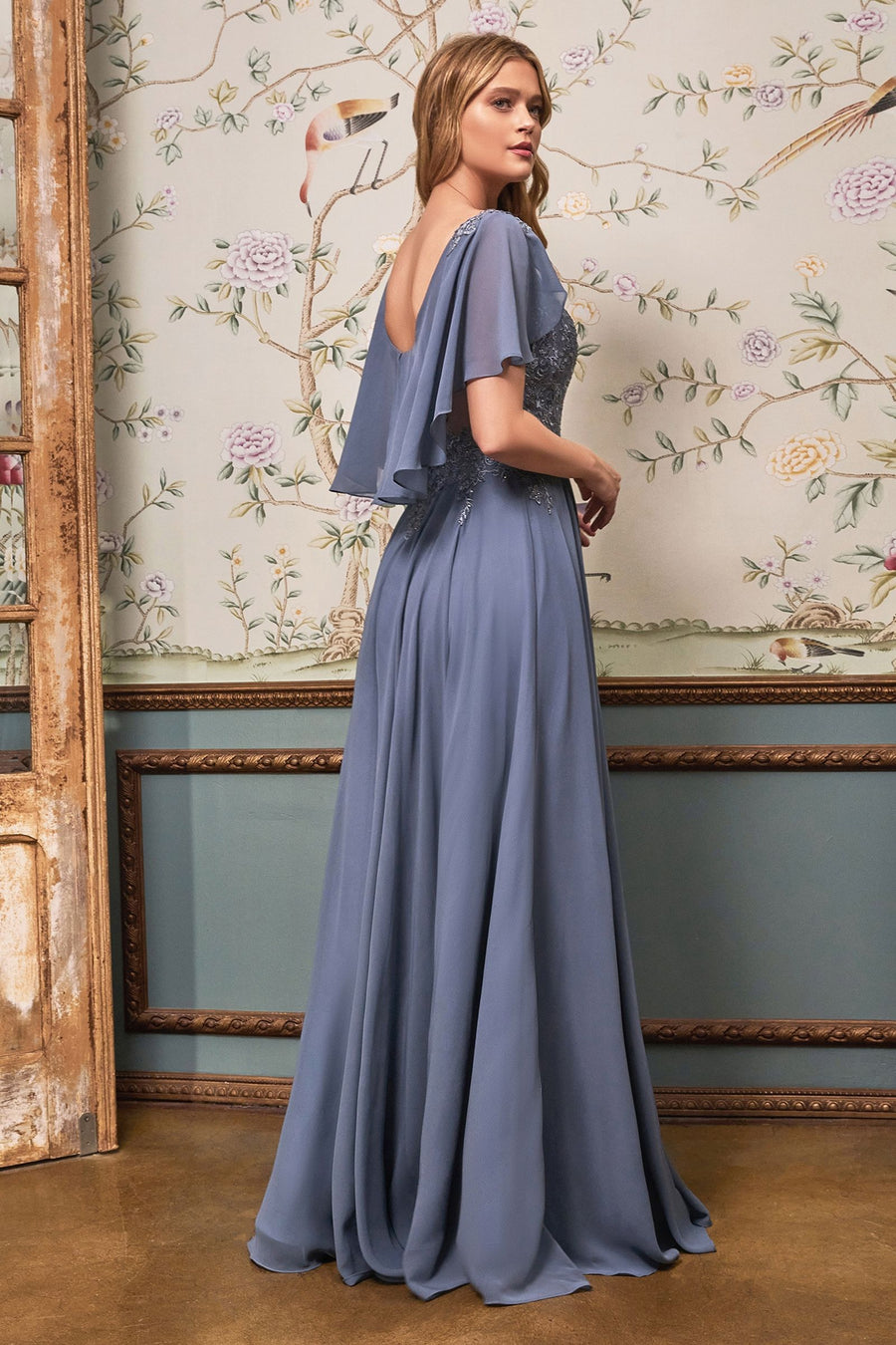 Mother of the Bride Dresses Formal Long A Line Mother of the Bide Dress Smoky Blue