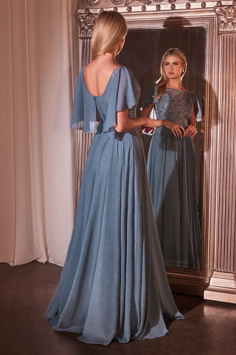 Mother of the Bride Dresses Formal Long A Line Mother of the Bide Dress Smoky Blue