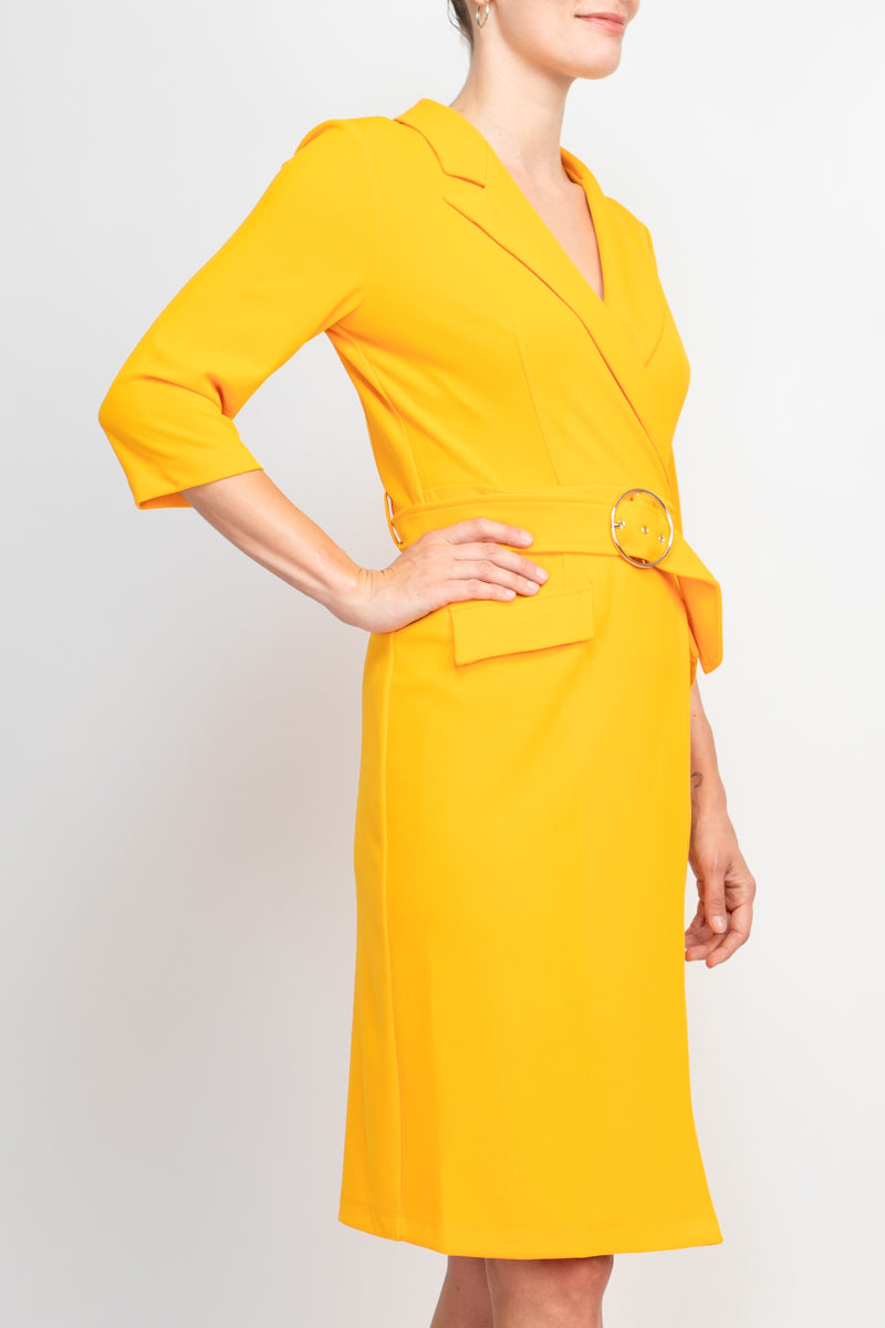 Cocktail Dresses Short Belted Cocktail Knee Length Dress Apricot