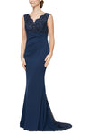 Formal Dresses Fitted Long Formal Dress NAVY