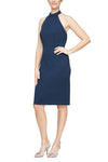 Cocktail Dresses Short Cocktail Fitted Homecoming Dress Navy