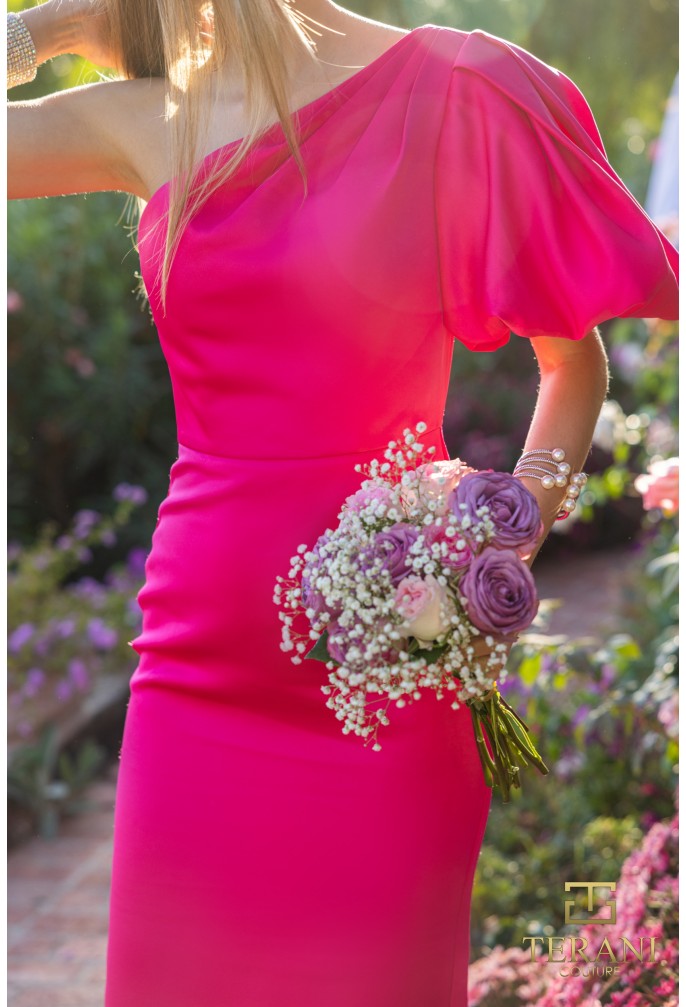 Formal Dresses Fitted Long Formal Evening Dress Hot Pink
