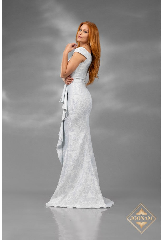 Prom Dresses Fitted Long Prom Mermaid Ruffle Formal Dress Sky Blue