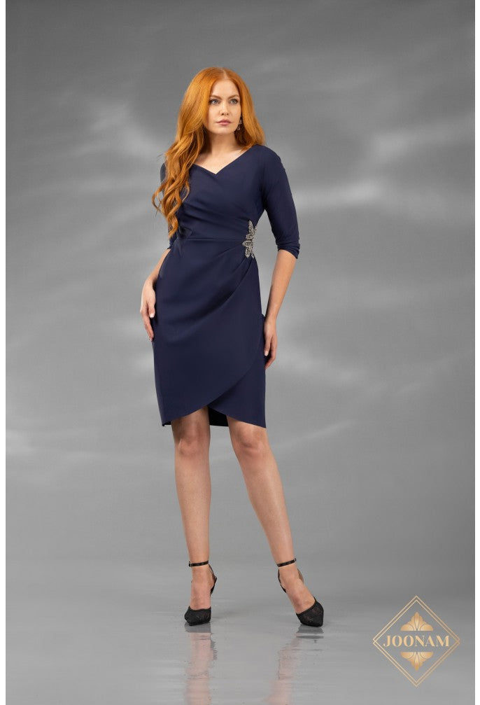 Cocktail Dresses Short Homecoming Mini Cocktail Dress Navy