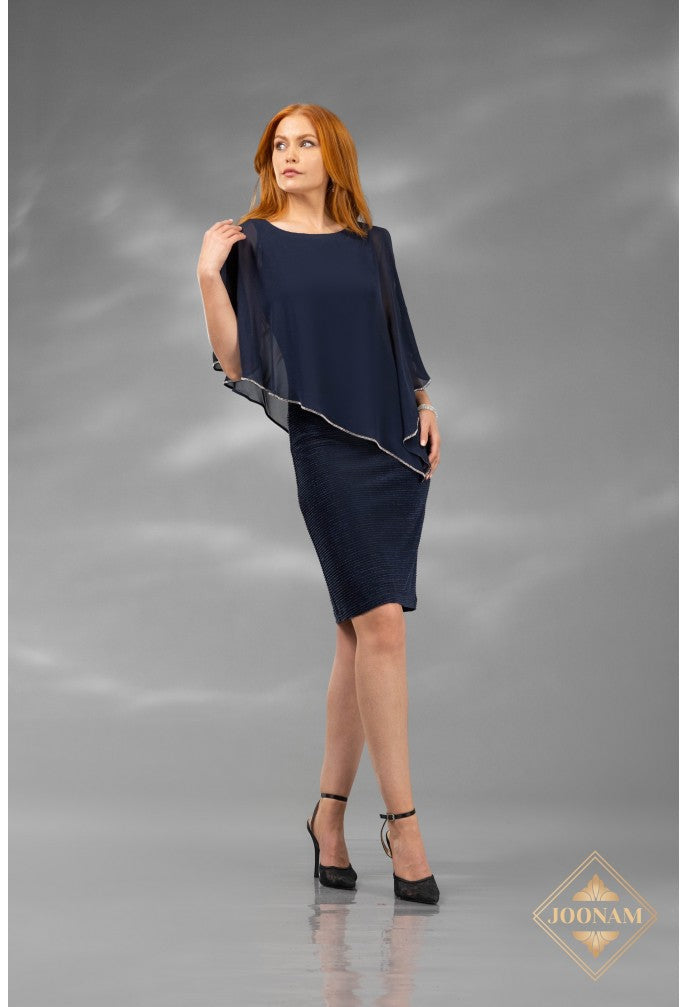 Cocktail Dresses Short Fitted Mini Cocktail Dress Navy