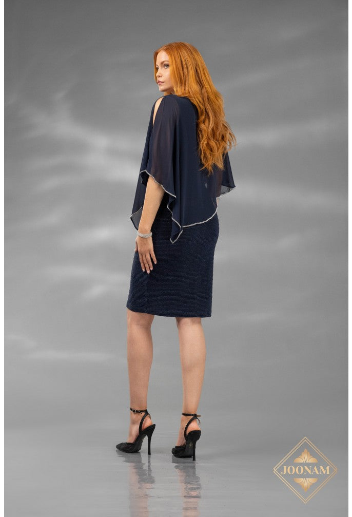 Cocktail Dresses Short Fitted Mini Cocktail Dress Navy